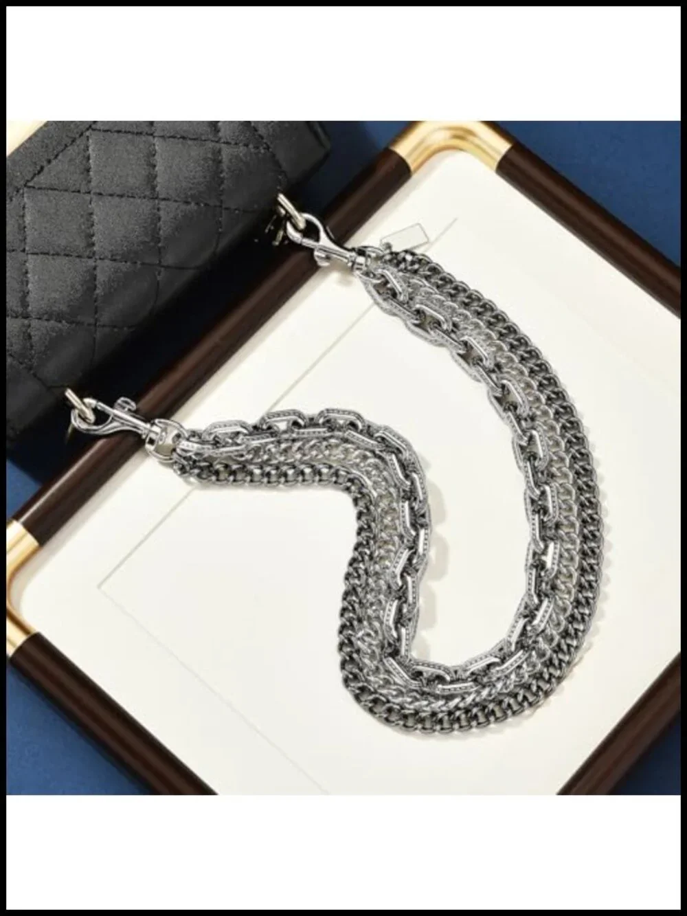 3 in 1 Layered Bag and Purse Charms Chain Strap Top Handle Replacement 20